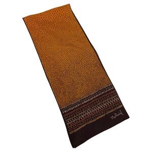 Matéairl Mustard & Brown Intricate Geometric Print Scarf‎